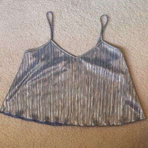 Top shop blue/silver tank top